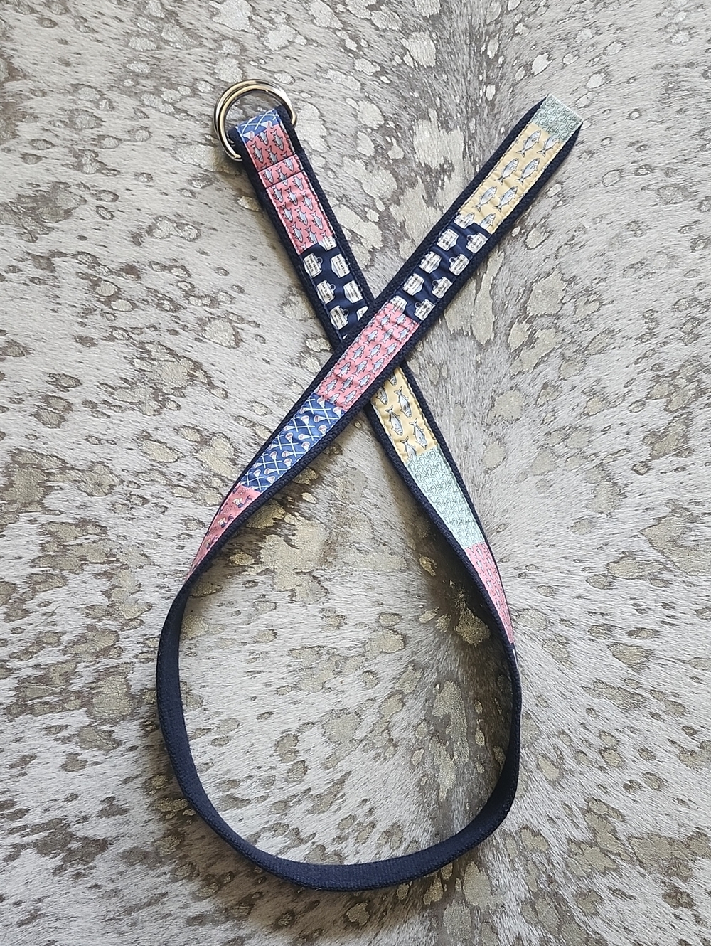 Vineyard Vines Patchwork D Ring Belt SzL